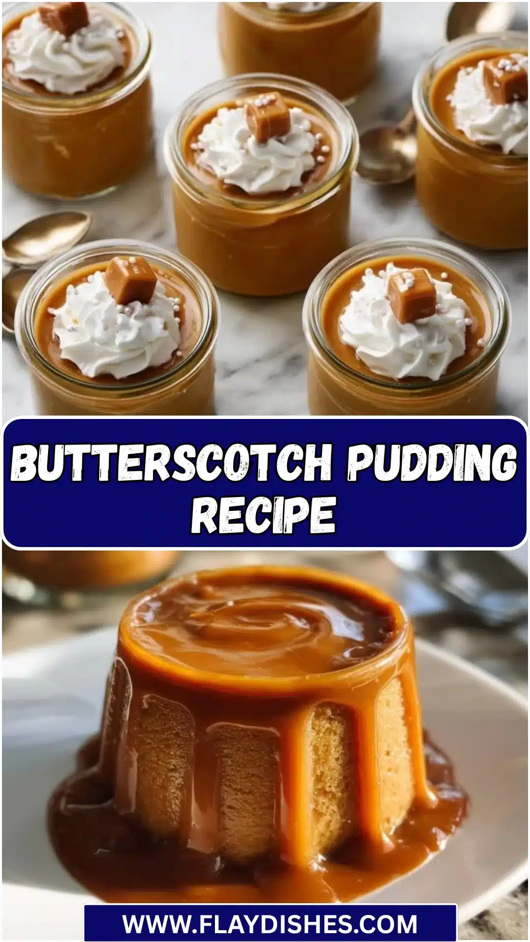Butterscotch Pudding 3 Delicious homemade Butterscotch Pudding served in a dessert bowl