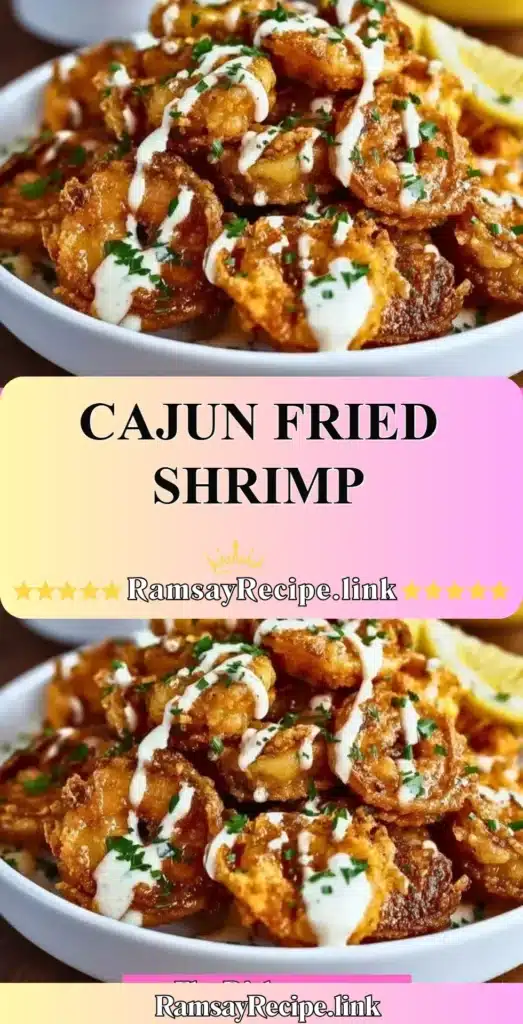 Plate of delicious Cajun Fried Shrimp with spices and dipping sauce.