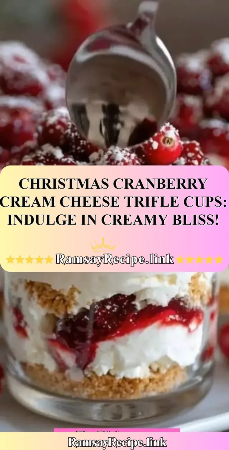 Christmas Cranberry Cream Cheese Trifle Cups in festive glass dessert cups