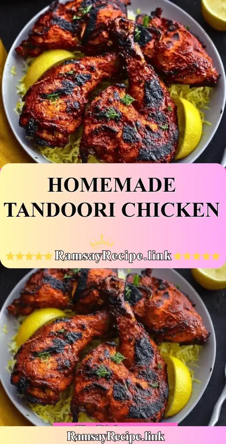 Delicious homemade tandoori chicken cooked to perfection