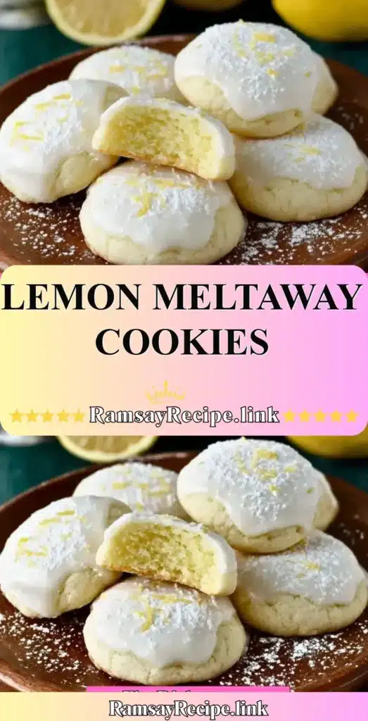 Delicious Lemon Meltaway Cookies on a plate, perfect for a sweet treat.