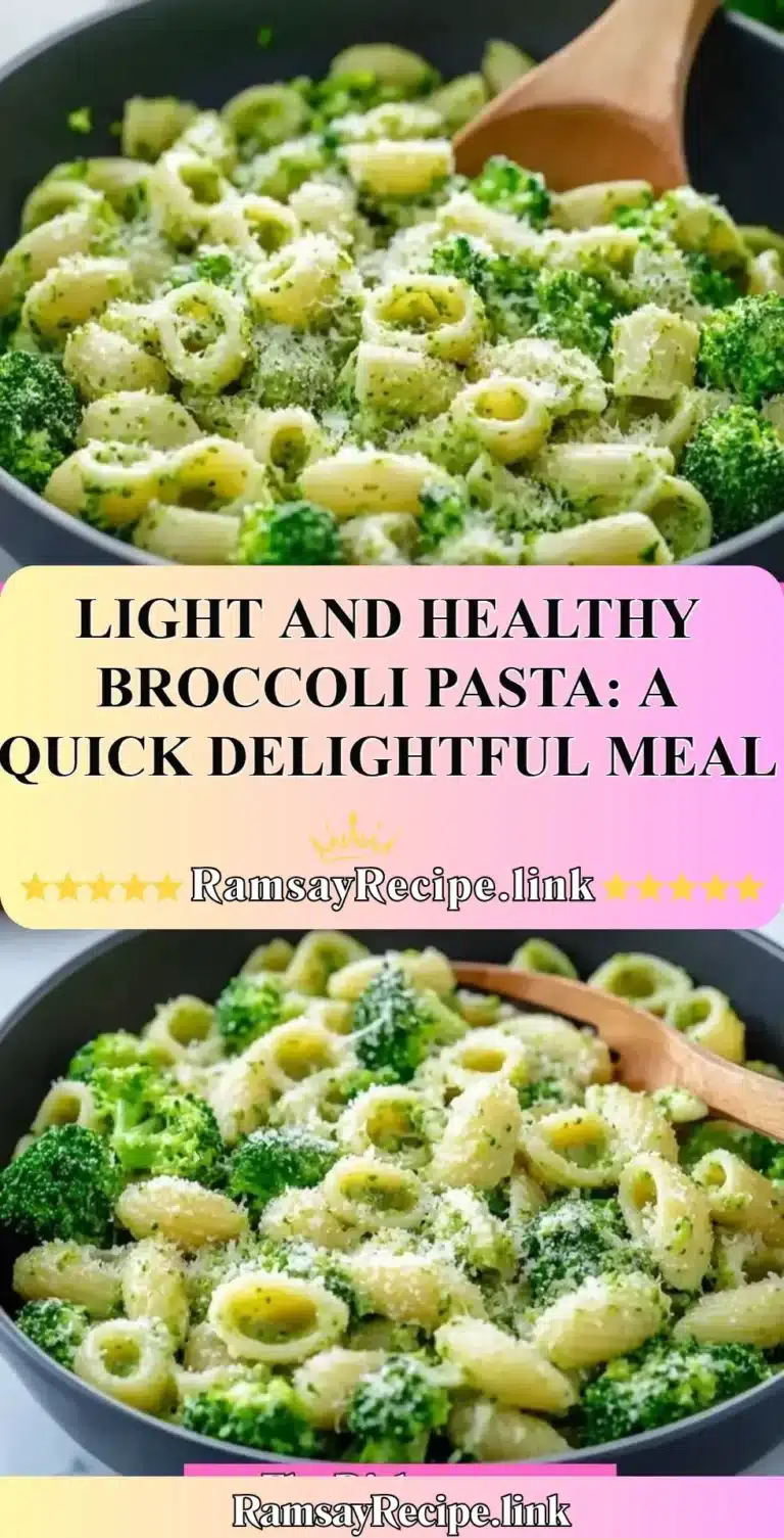 Delicious bowl of light and healthy broccoli pasta served with fresh ingredients