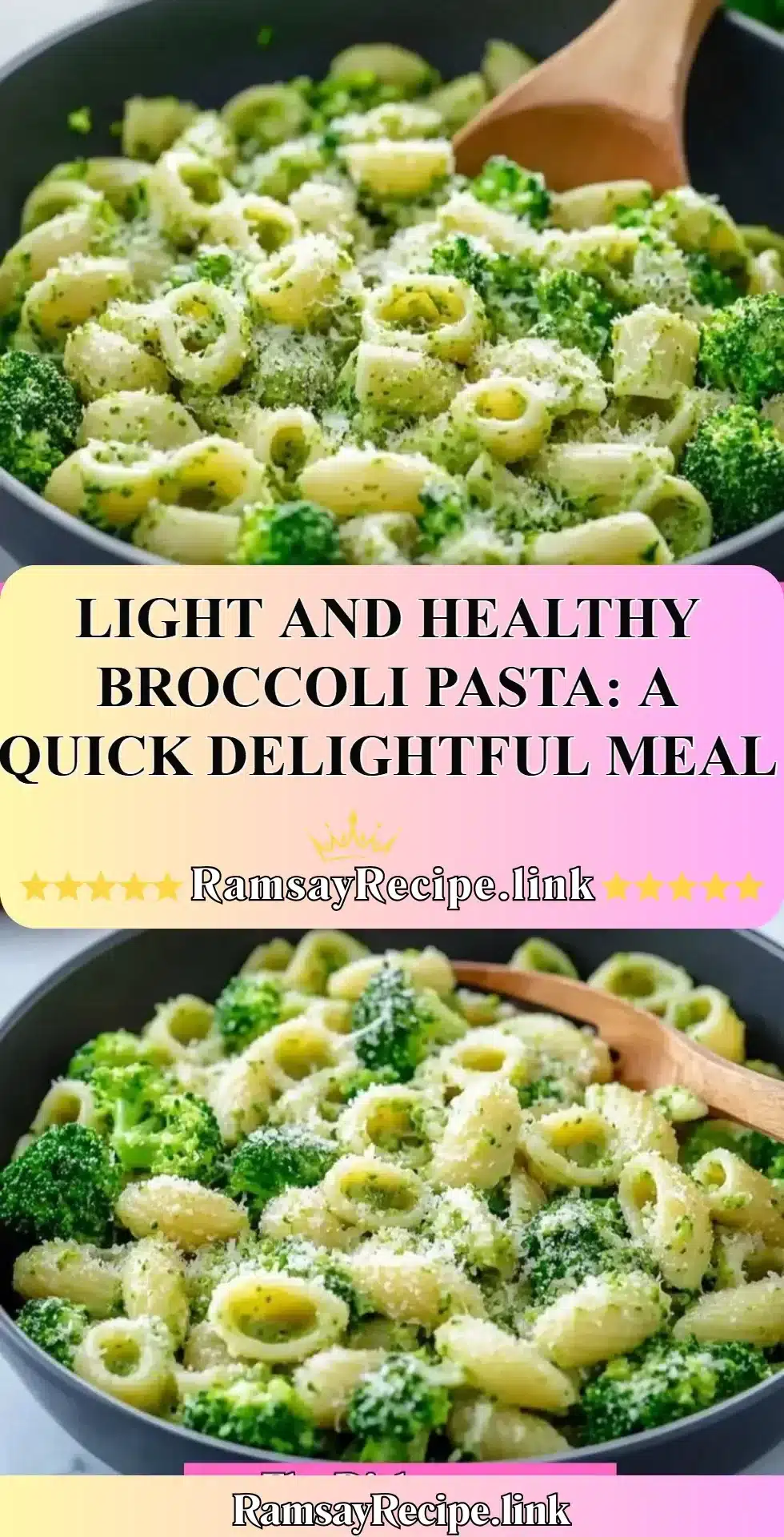Light and Healthy Broccoli Pasta: A Quick Delightful Meal 2 Delicious bowl of light and healthy broccoli pasta served with fresh ingredients